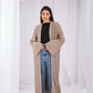 Knit cardigan in beige