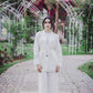 Linea blazer set in off white