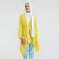Sunny asymmetrical kimono in yellow