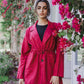 Linea blazer set in maroon