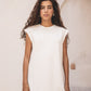 Edge cut top in white