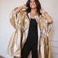 Waterproof coat in champagne
