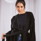 Crushed kaftan in black