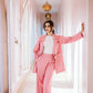Linea blazer set in pink