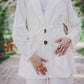 Linea blazer set in off white