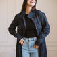 Anna manteau in navyblack