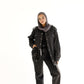 Crystal denim jacket in black