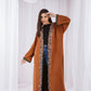 Nur suede kaftan in camel