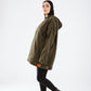 Girl in the hood in olive