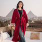 Indie suede kaftan in maroon
