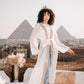 The crescent kaftan in white