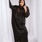 Zipper abaya black