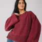 Lana knit top in maroon