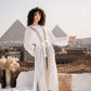 The crescent kaftan in white