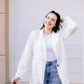 Line blazer in off white