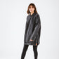 Girl in the hood in washed black