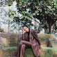Shimmer blazer set in chamagne