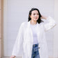 Line blazer in off white