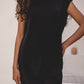 Edge cut top in black