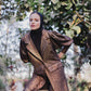 Shimmer blazer set in chamagne