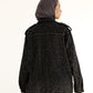 Crystal denim jacket in black