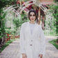 Linea blazer set in off white