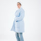 Daisy linen coat in baby blue