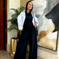 Wide leg pants in black