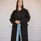Plush coat in black
