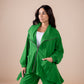 The asymmetrical set in green