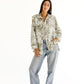 Crystal denim jacket in mint
