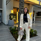 Zipper set in beige