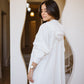Bold melton jacket in white