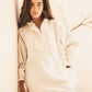 Core zip breezy top in white