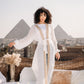 The crescent kaftan in white