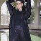 Shimmer blazer set in black
