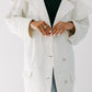 The ruffle denim in white