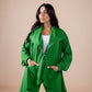 The asymmetrical set in green