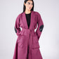 The eve manteau in burgundy