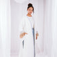 Nur suede kaftan in off-white