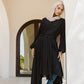 Asymmetrical dress in black