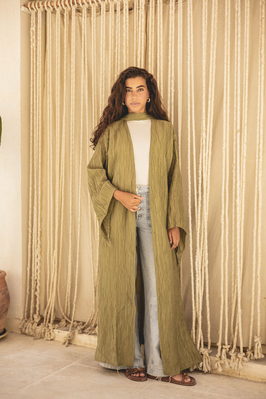 Crushed kimono in mint