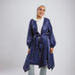 Mia silk kimono in navy