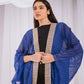 Dotted kaftan in blue