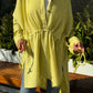 Wrap it chemise in lime green