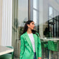 Rosa blazer in royal green