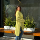 Wrap it chemise in lime green