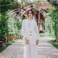 Linea blazer set in off white