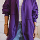 Bold melton jacket purple