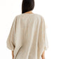 Criss Cross Linen Top in Off white